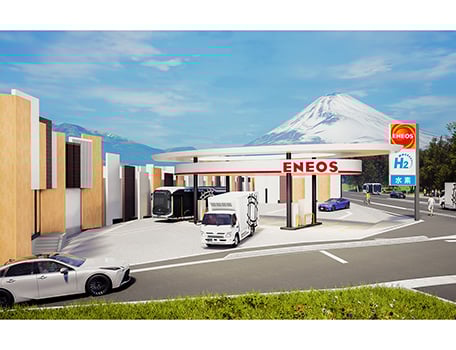 Image of the hydrogen refuelling station to be built near Woven City, Japan. Picture credit: Toyota Motor Corporation