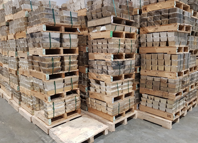 Silver wholesale bars weighing ~1,000 ounces (32 kg) stored and insured within a professional vault. These cast silver ingots are also known as "Good Deliver" bars. Silver wholesale bars weighing ~1,000 ounces (32 kg) stored and insured within a professional vault. These cast silver ingots are also known as "Good Deliver" bars.